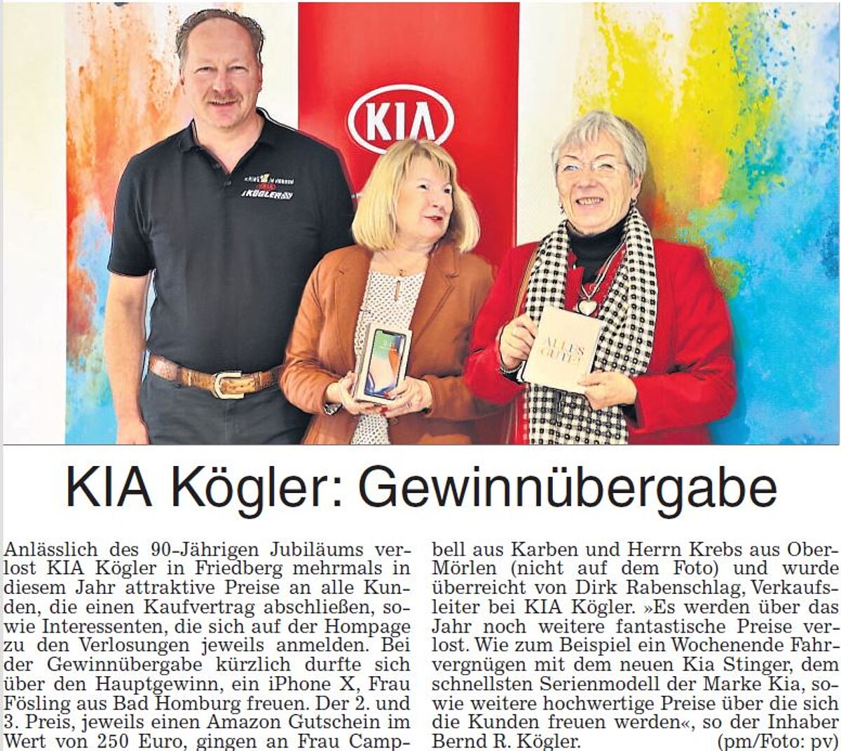 Zum 90-jährigen Jubiläum - Gewinn im Monat Februar ein iPhone X