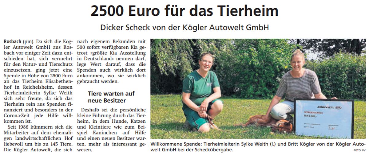 Dicker Scheck von der Kögler Autowelt GmbH error_file_does_not_exist