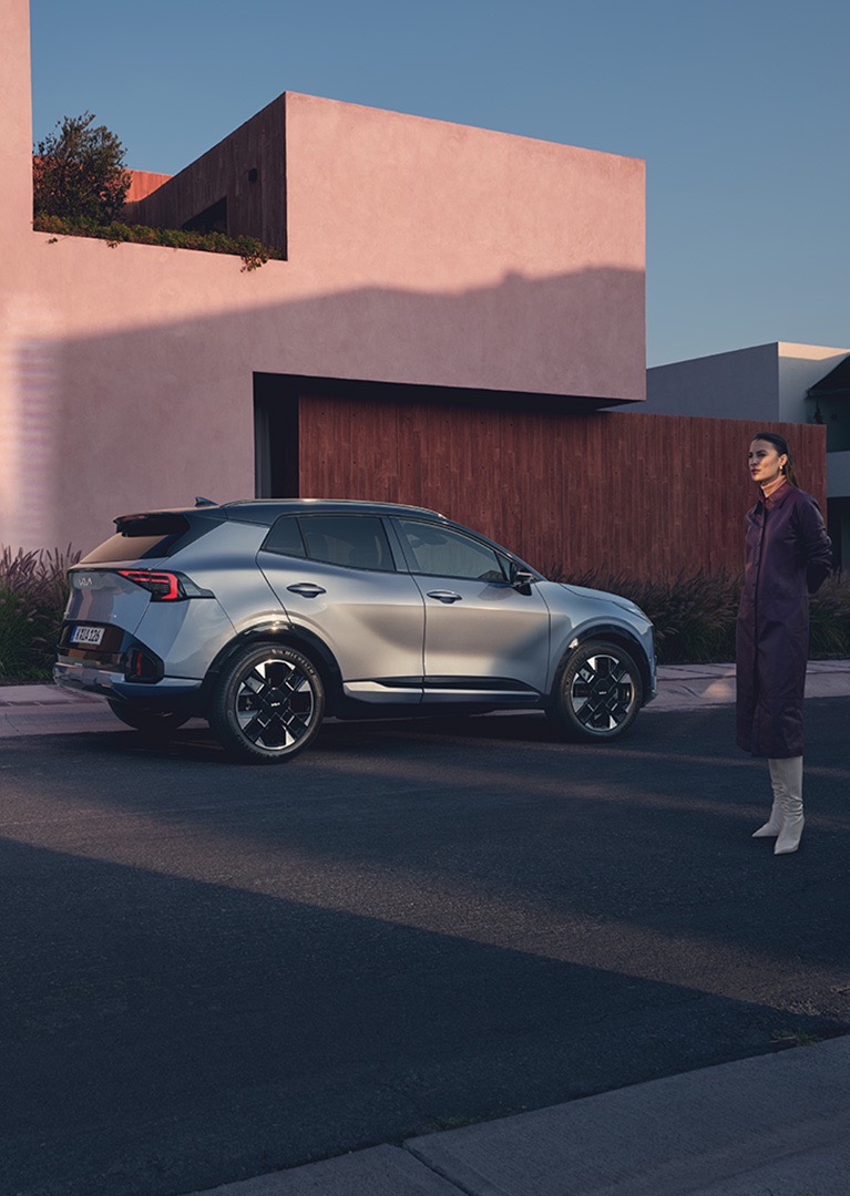 KIA Sportage parkend.